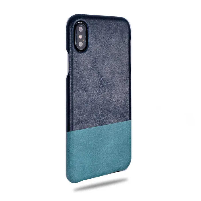 Peacock Blue & Ocean Blue iPhone Xs Max Leather Case