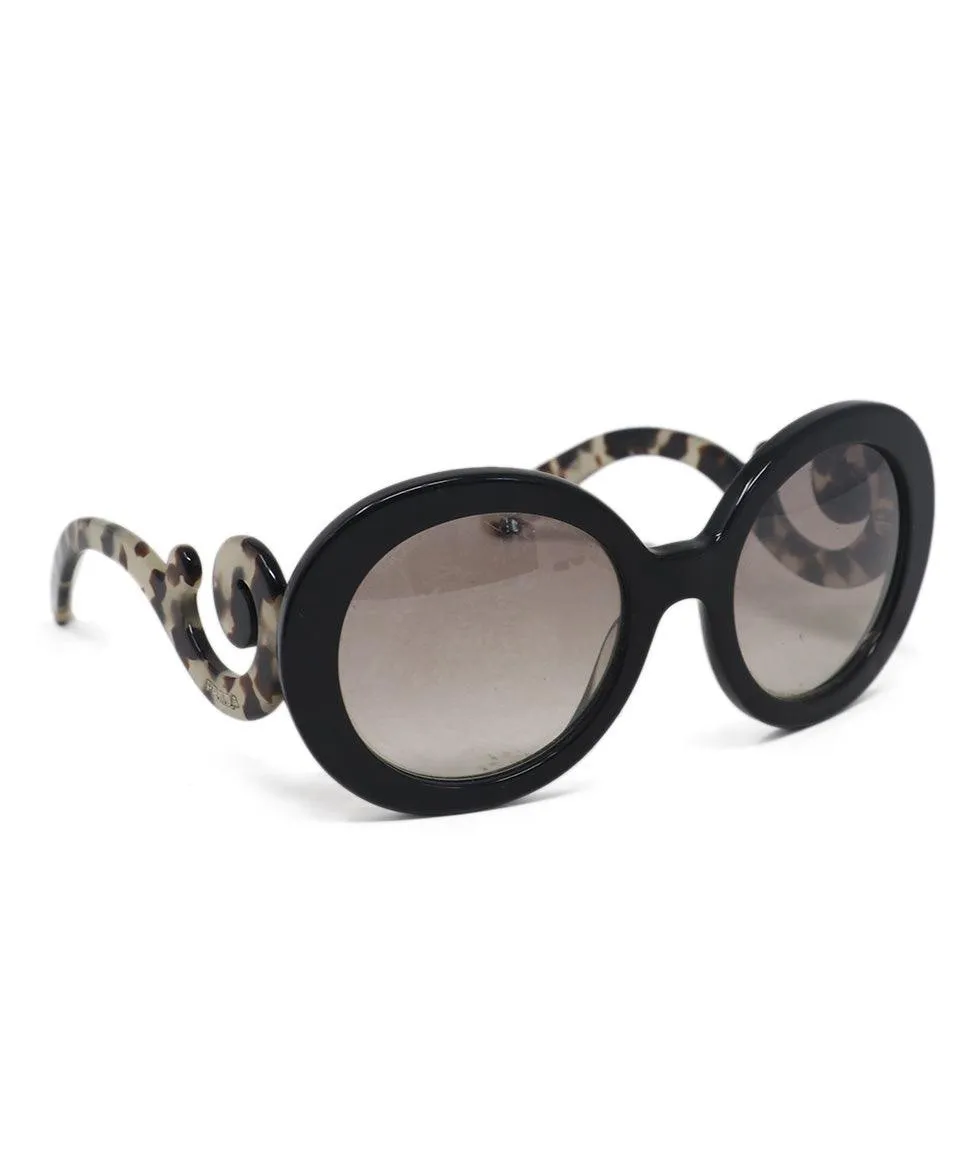 Prada Black Sunglasses w/ Tortoise Trim