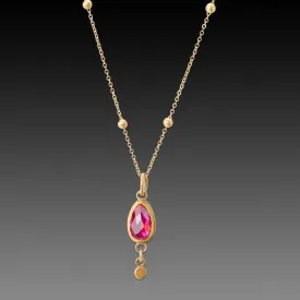 Ruby Teardrop Necklace