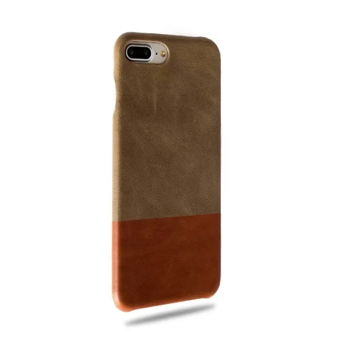 Sage Green & Walnut Brown iPhone 8 Plus / iPhone 7 Plus Leather Case