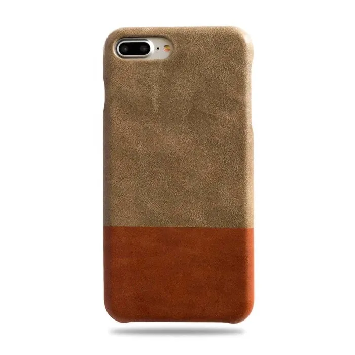 Sage Green & Walnut Brown iPhone 8 Plus / iPhone 7 Plus Leather Case