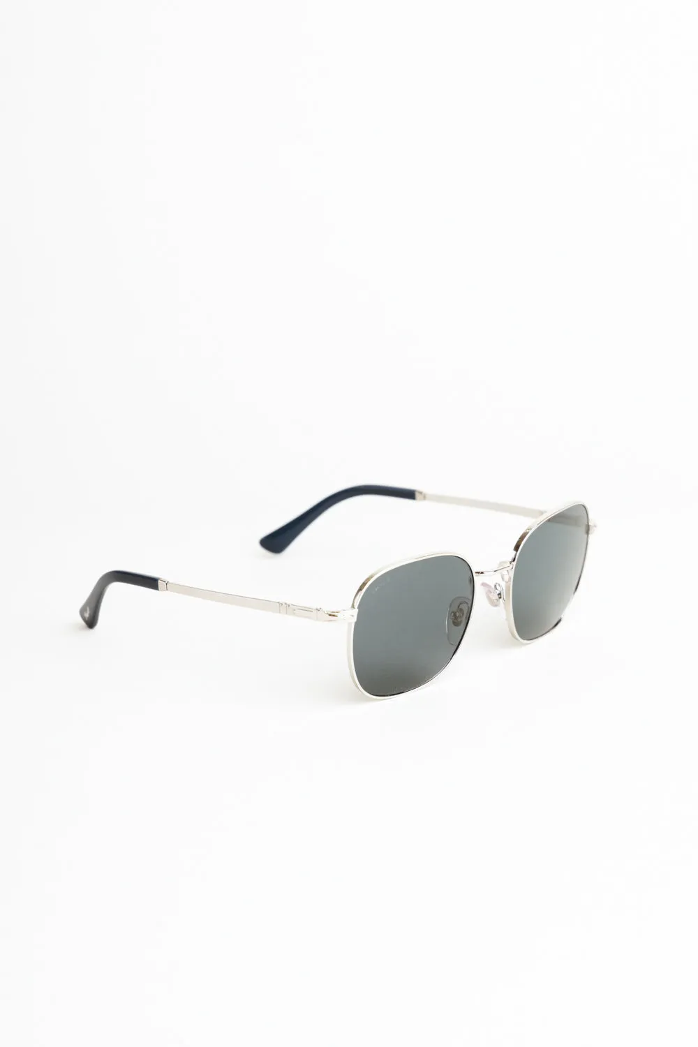 Silver/Dark Blue Polarized Sunglasses