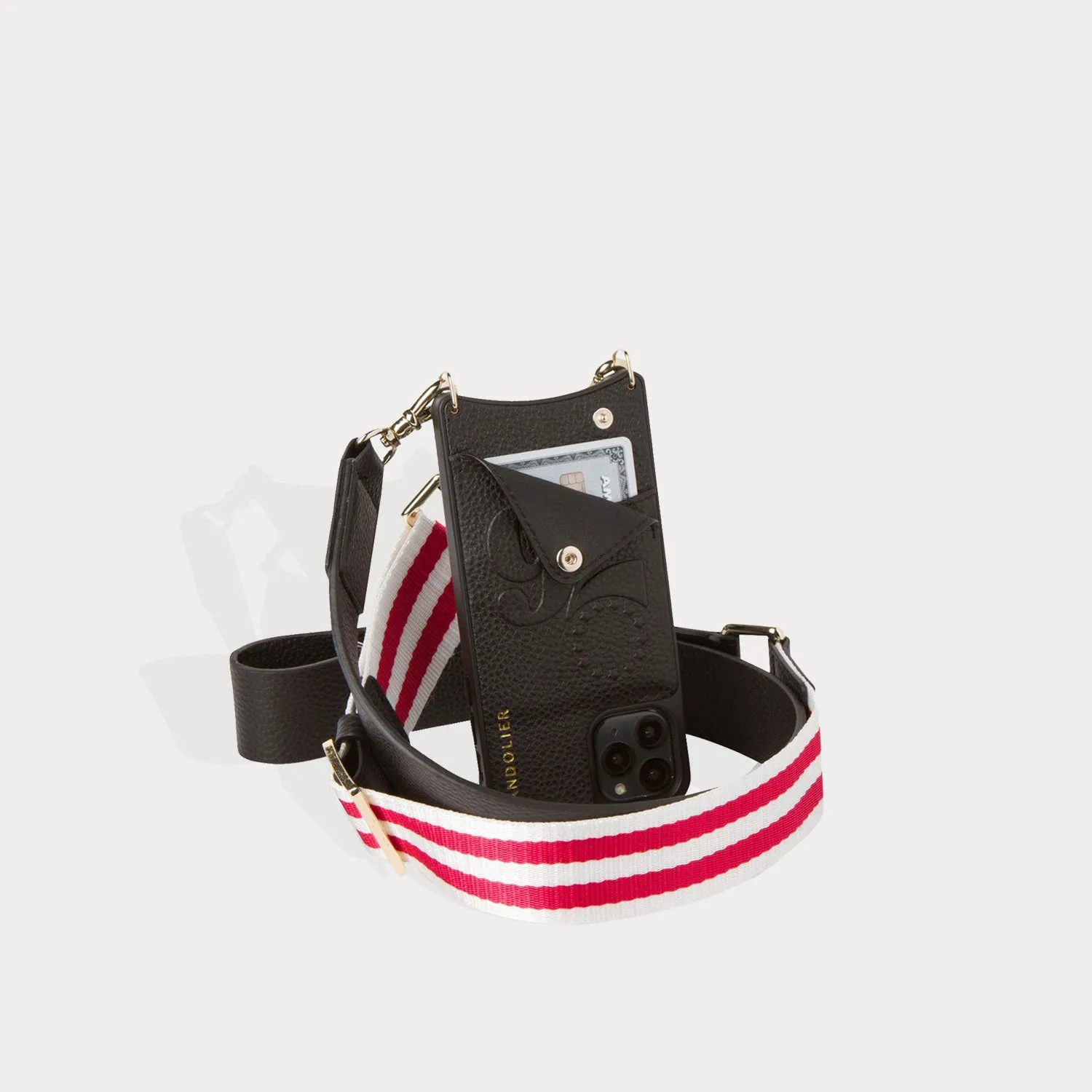 Skye Crossbody Strap - White/Red/Gold