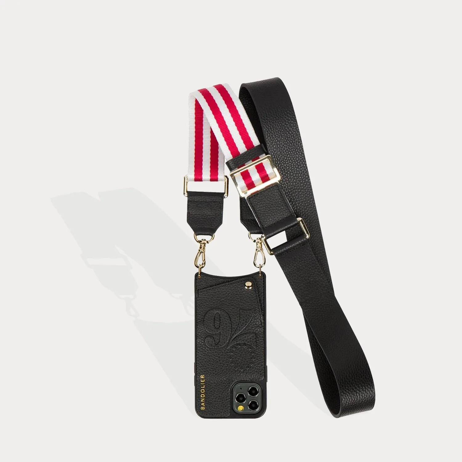 Skye Crossbody Strap - White/Red/Gold