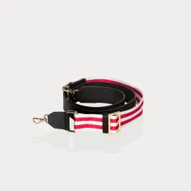 Skye Crossbody Strap - White/Red/Gold