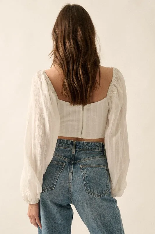 The Emilia Cropped Corset Blouse