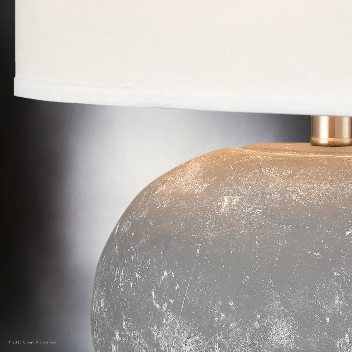 UEX8050 Natural Table Lamp 16''W x 9''D x 20''H, Concrete Finish, Conroe Collection