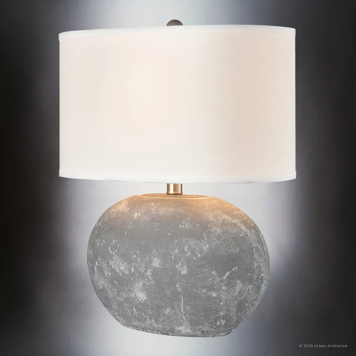 UEX8050 Natural Table Lamp 16''W x 9''D x 20''H, Concrete Finish, Conroe Collection