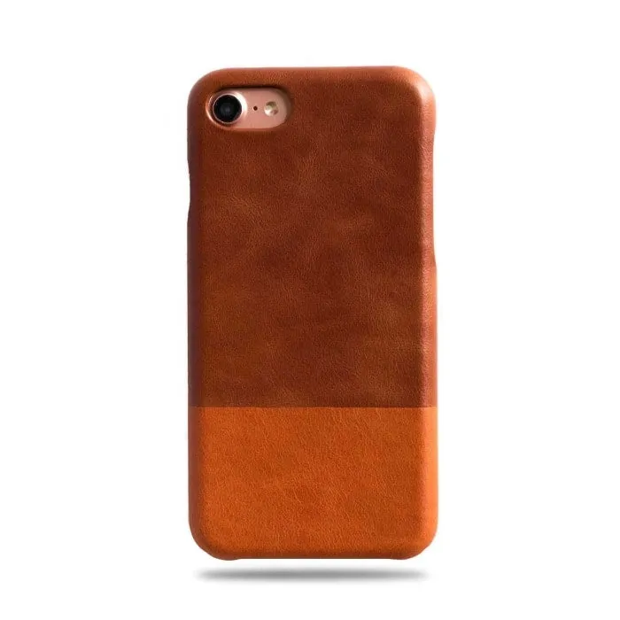 Walnut Brown & Cider Orange iPhone SE 2 (2020) / iPhone 8 / iPhone 7 Leather Case