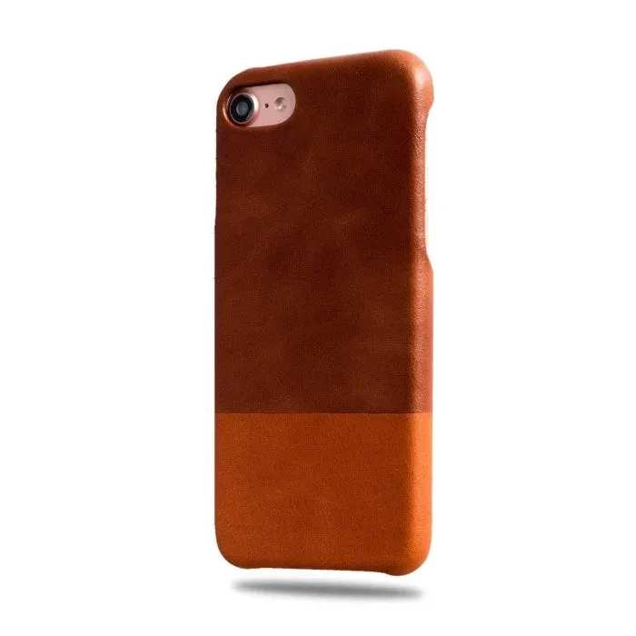 Walnut Brown & Cider Orange iPhone SE 2 (2020) / iPhone 8 / iPhone 7 Leather Case