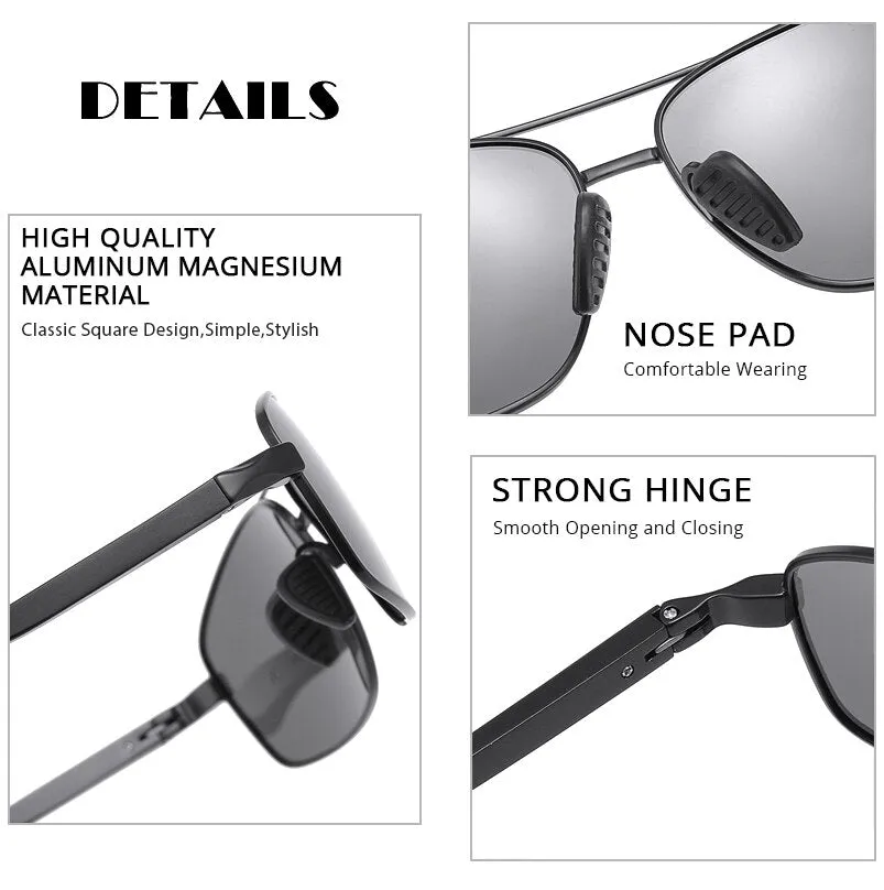 West Louis™ Classic Style Polarized Metal Frame Men Sunglasses