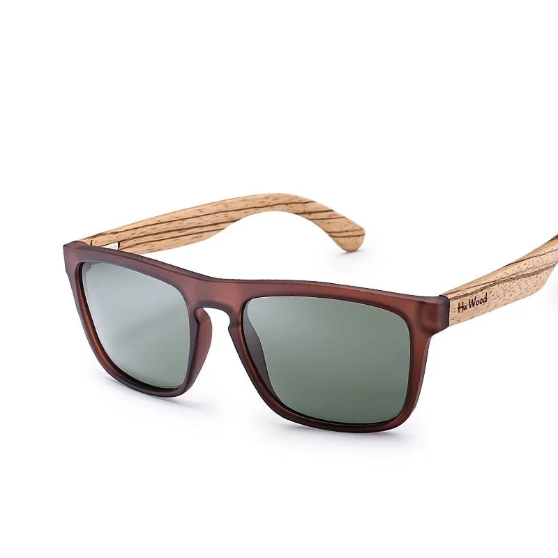 West Louis™ Designer Natural Bamboo Polarized Men Shades Sunglasses