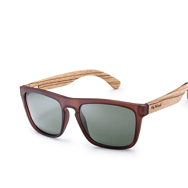 West Louis™ Designer Natural Bamboo Polarized Men Shades Sunglasses