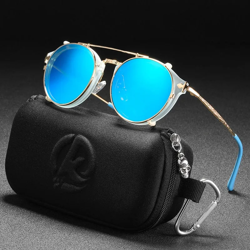 West Louis™ Fashion Retro Round Glasses Luxury Sunglasses