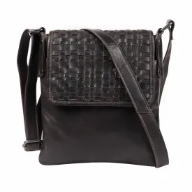 Woven Hana Concealed Carry Leather Crossbody Purse