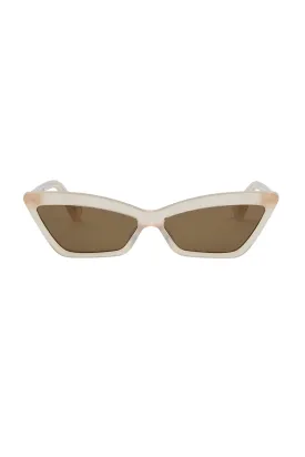 Zulu & Zephyr x Local Supply - Slim Cat Eye Sunglasses - Shell